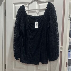 Torrid Black Lace Blouse